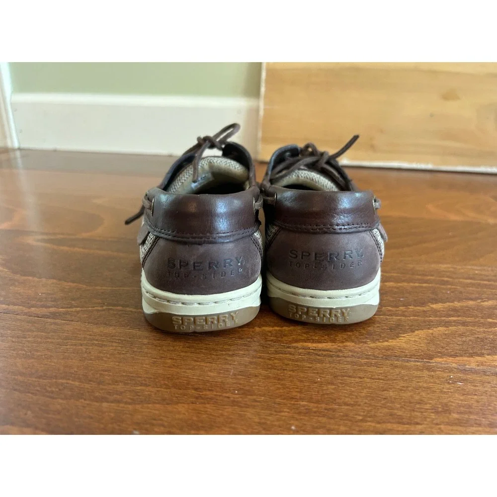 Sperry Top-Sider Billfish Boat Shoes Dark Brown Leather Mesh Mens 9.5 M 0739077